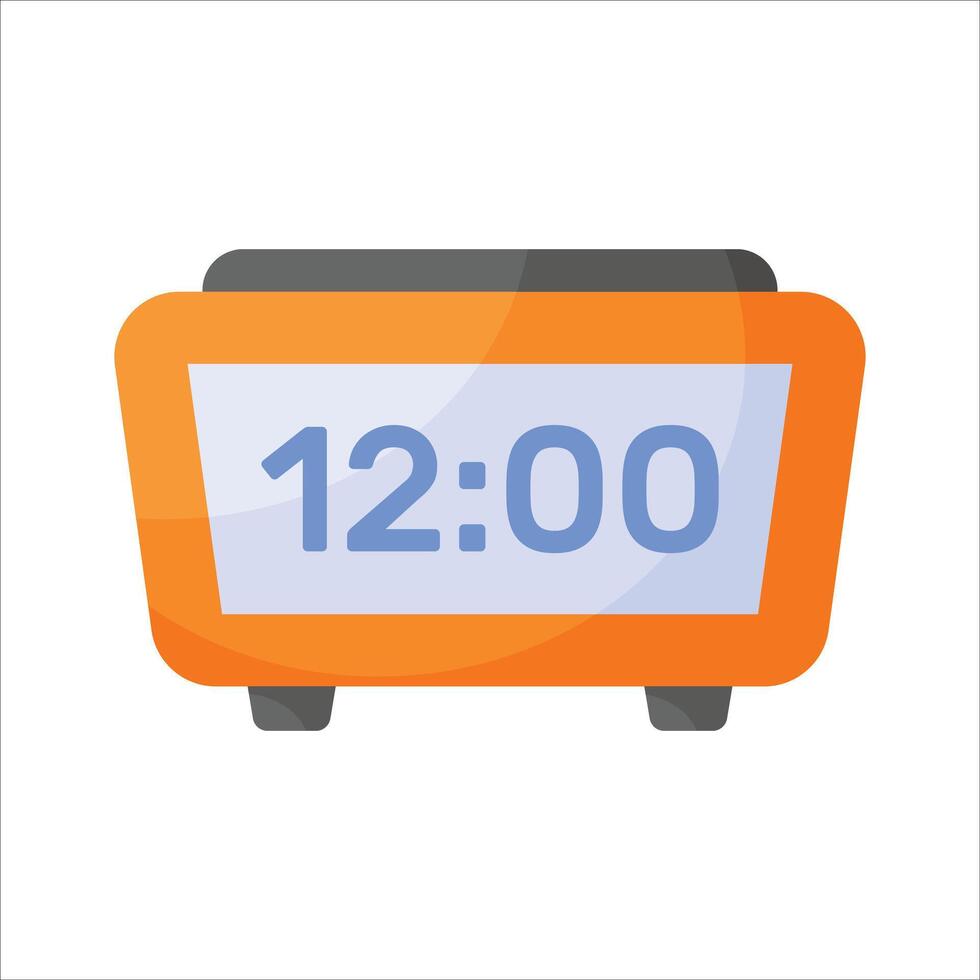 A stylish table clock icon, ideal for indicating timekeeping and scheduling functions vector