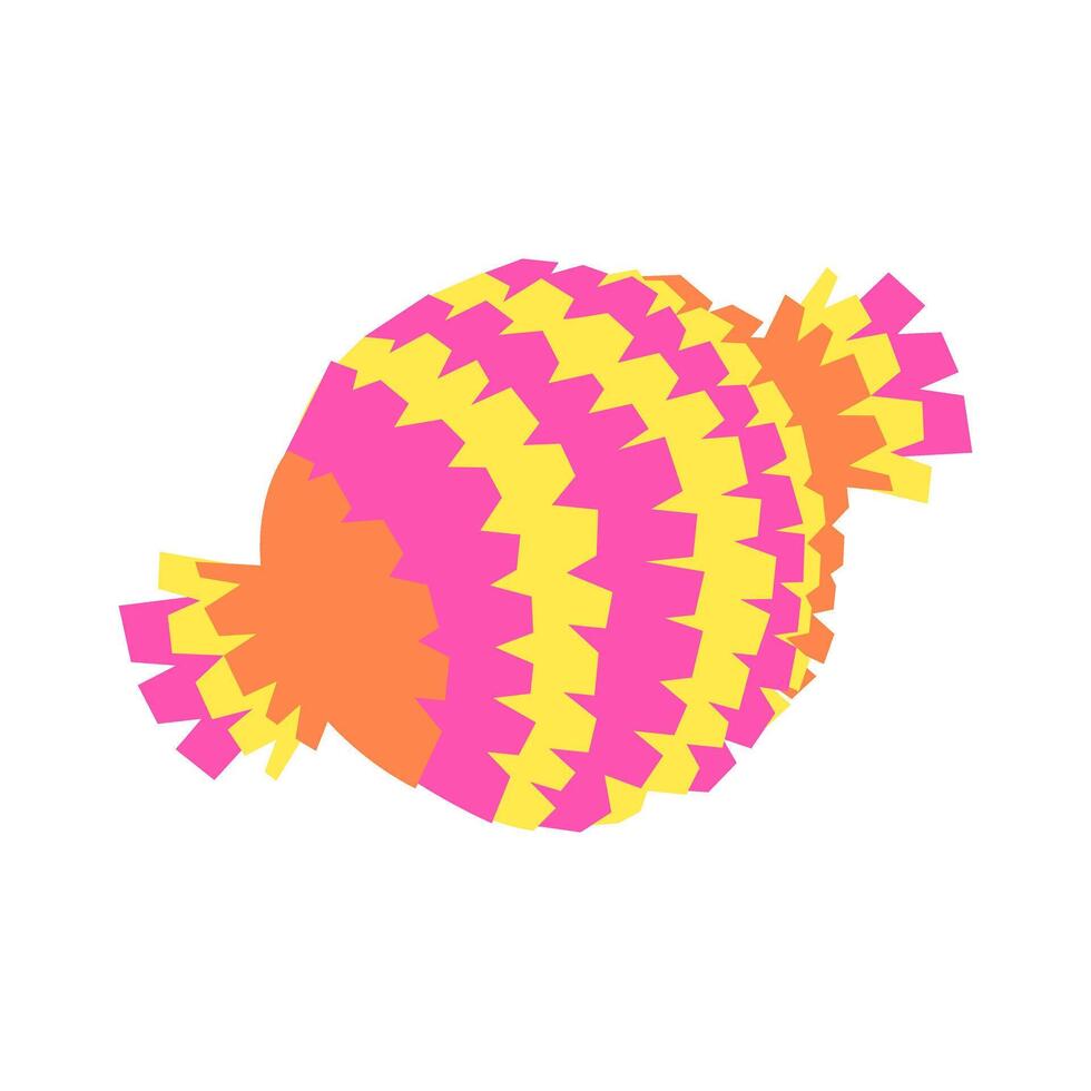 Candy shaped pinata toy with sweets icon vector