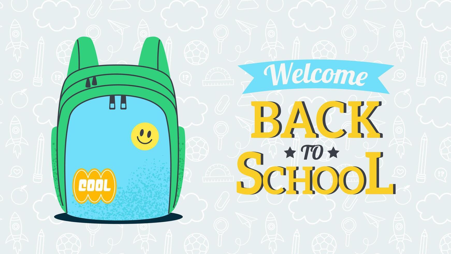 Back to School Concept banner template vector