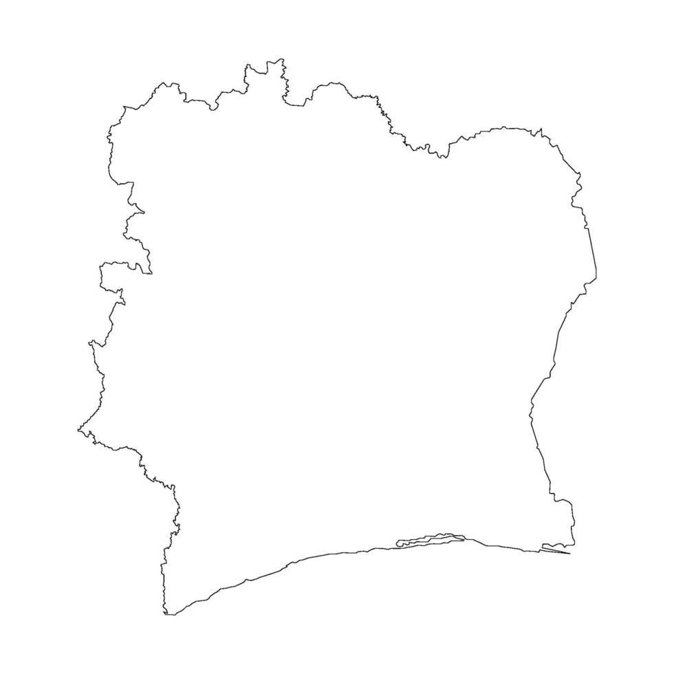 Ivory Coast country map icon vector