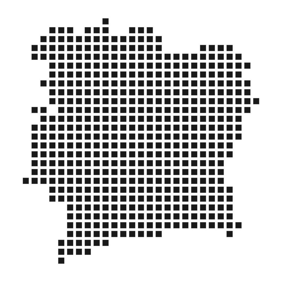 Ivory Coast country map icon vector