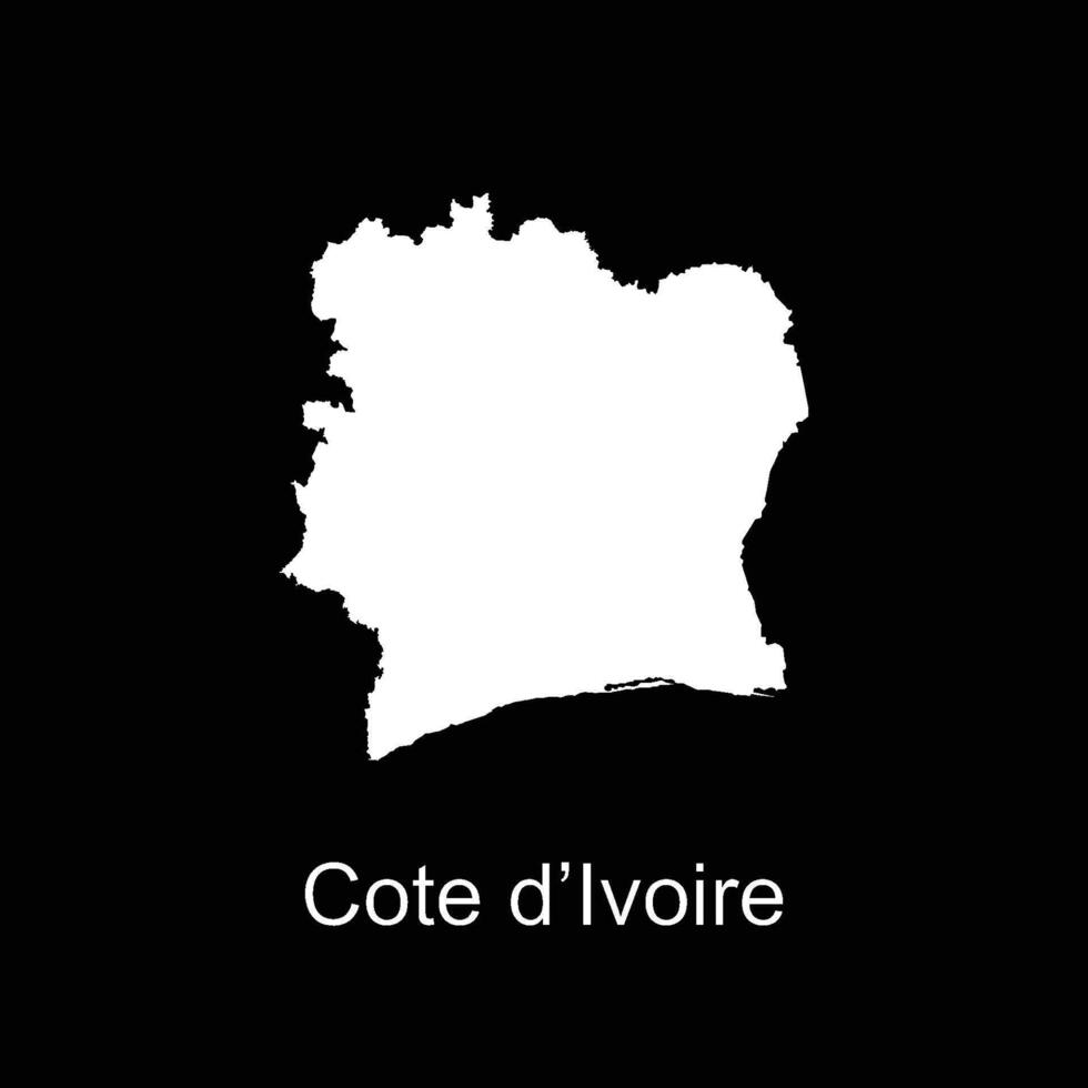 Ivory Coast country map icon vector