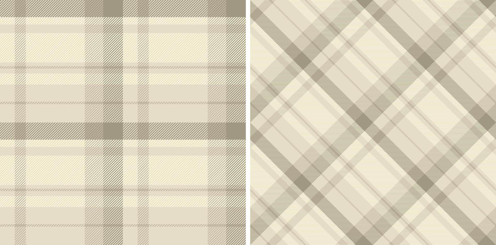 Background pattern of check tartan seamless with a fabric textile plaid texture. Set in cream colors for perfect fashion choices for any occasion. vector