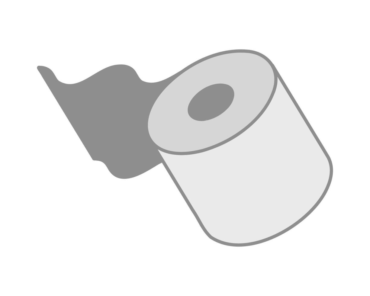 Toilet paper roll or tube icon design, template for wc. Bathroom hygiene icons, kitchen cleaning towel. Blank soft scroll product. vector