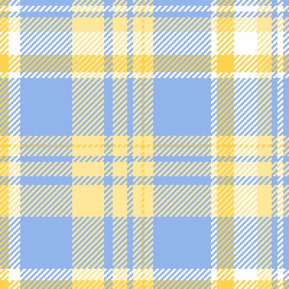 Styling tartan plaid , gentle texture textile pattern. Artistic background fabric check seamless in yellow and blue colors. vector