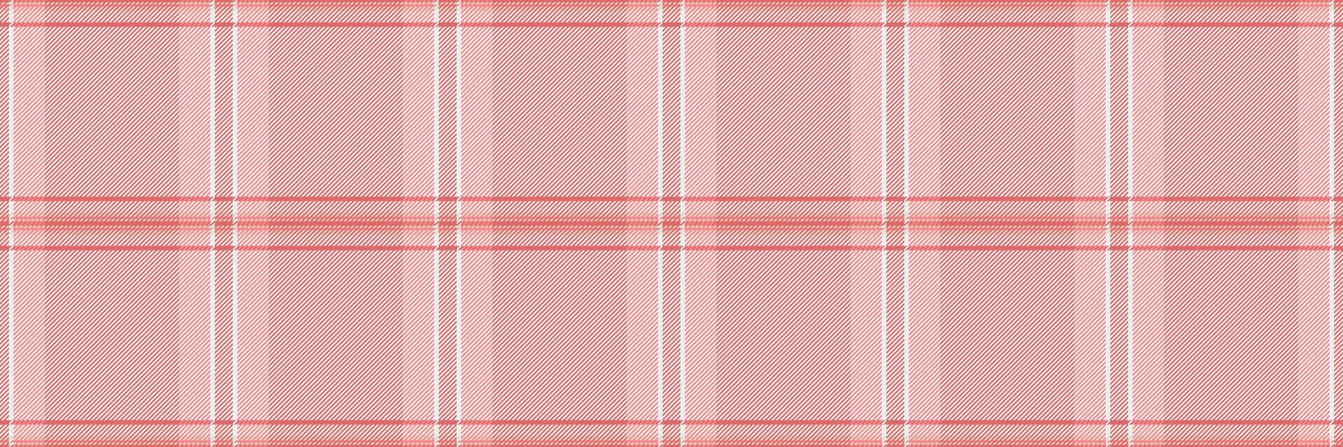 Part plaid fabric check, variety tartan texture . Chequered textile background seamless pattern in red and white colors. vector