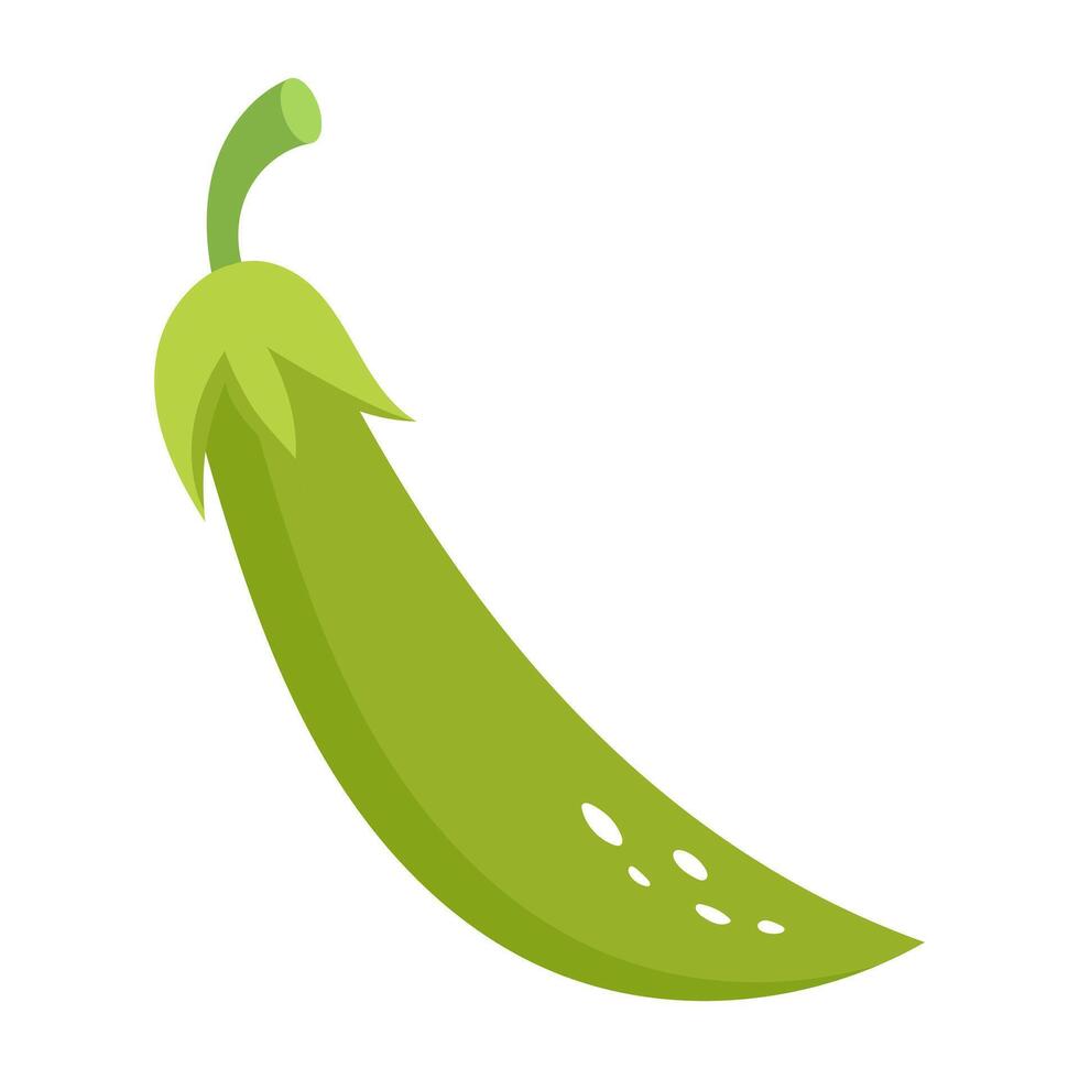 Fresh green peas. illustration. vector