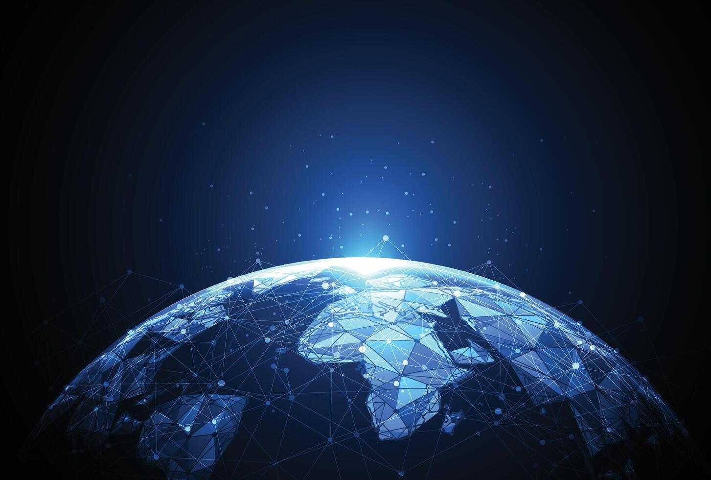 Global network connection. World map point and line composition concept of global business vector
