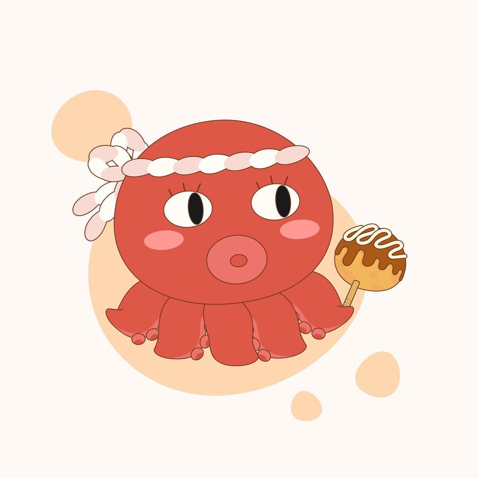 tako and takoyaki vector