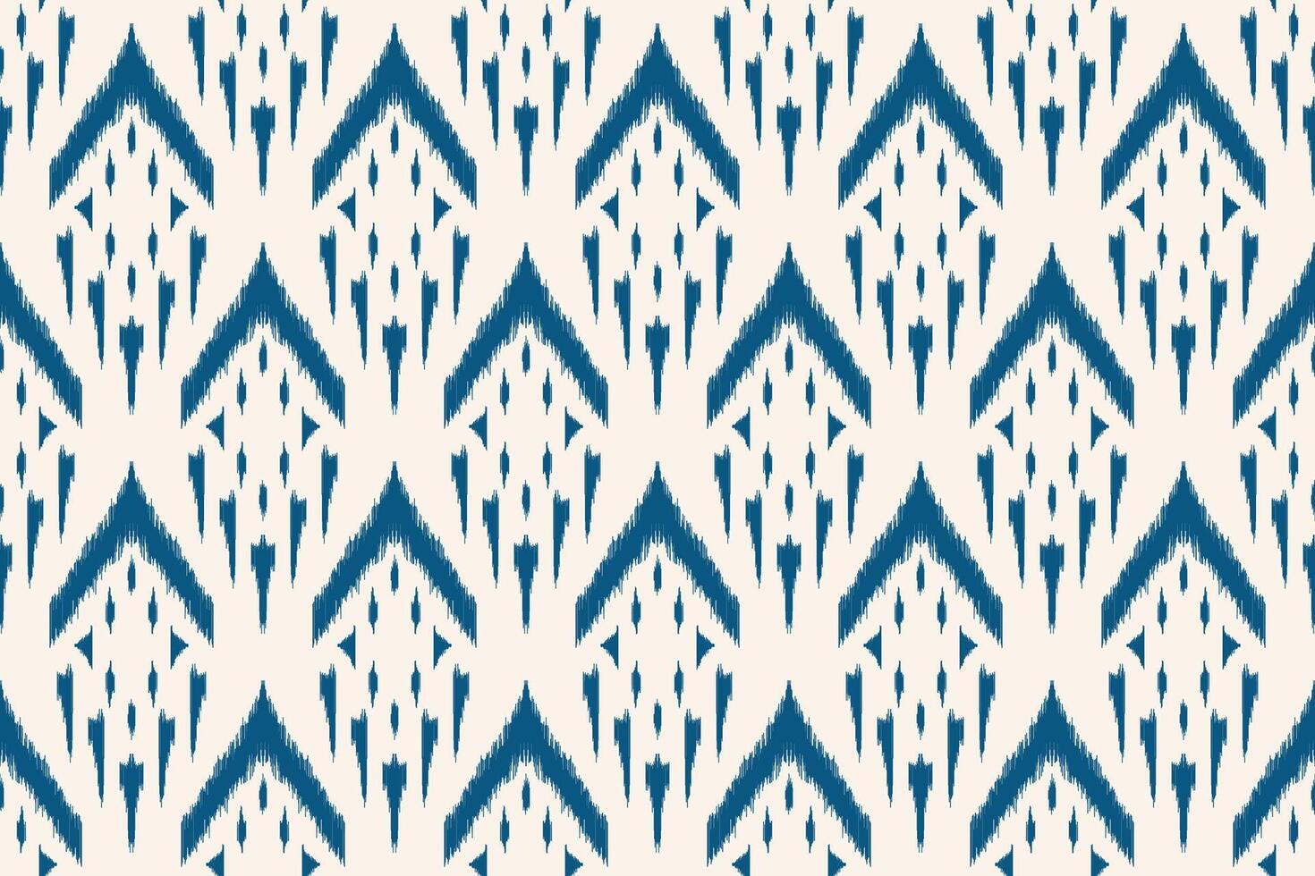 Abstract ikat pattern for seamless ethnic art in tribal and folk style. Print Aztec geometric ornament. Design for fabric, carpet, wallpaper, clothing. vector