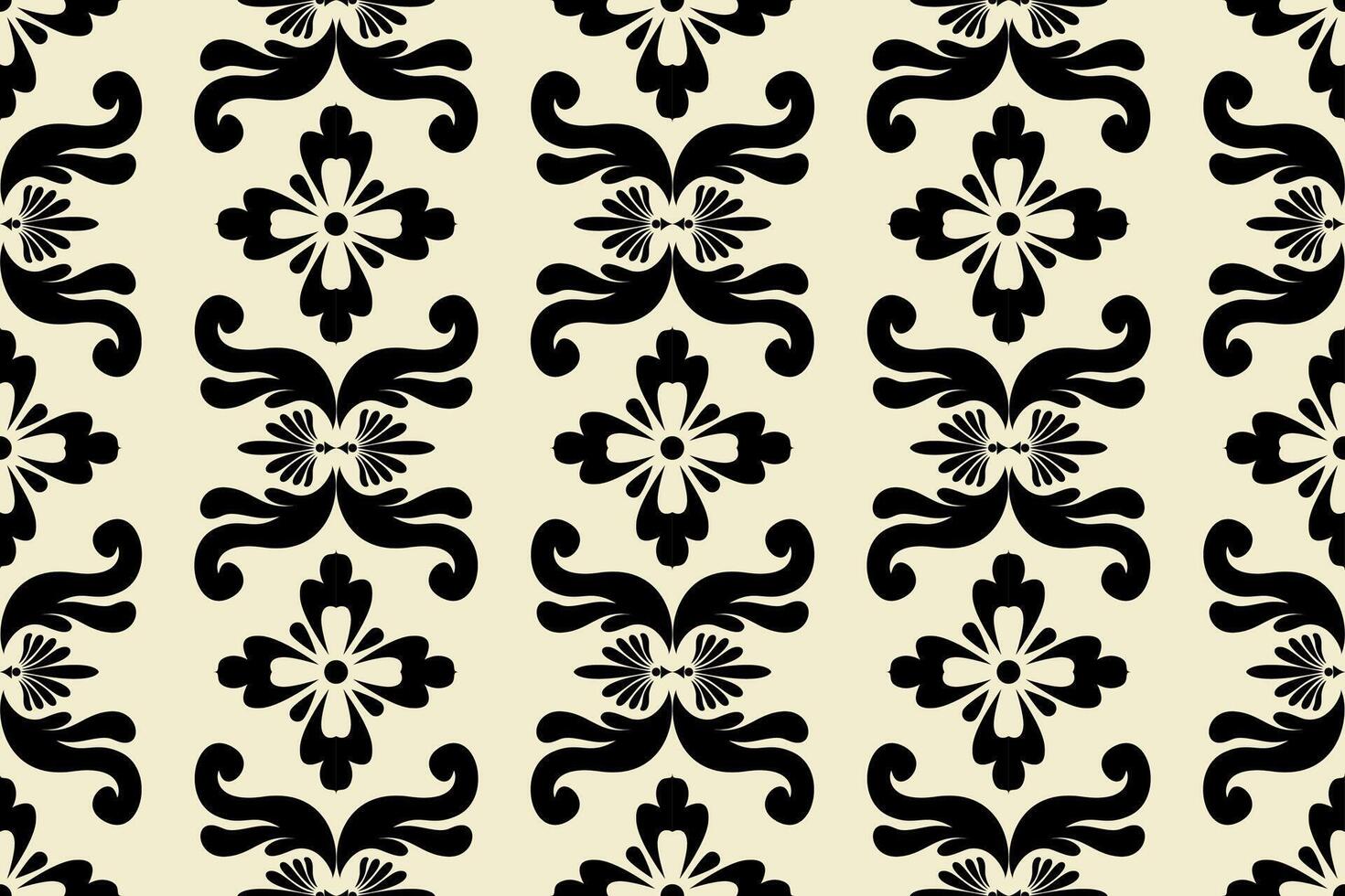 Black demak seamless pattern background vector