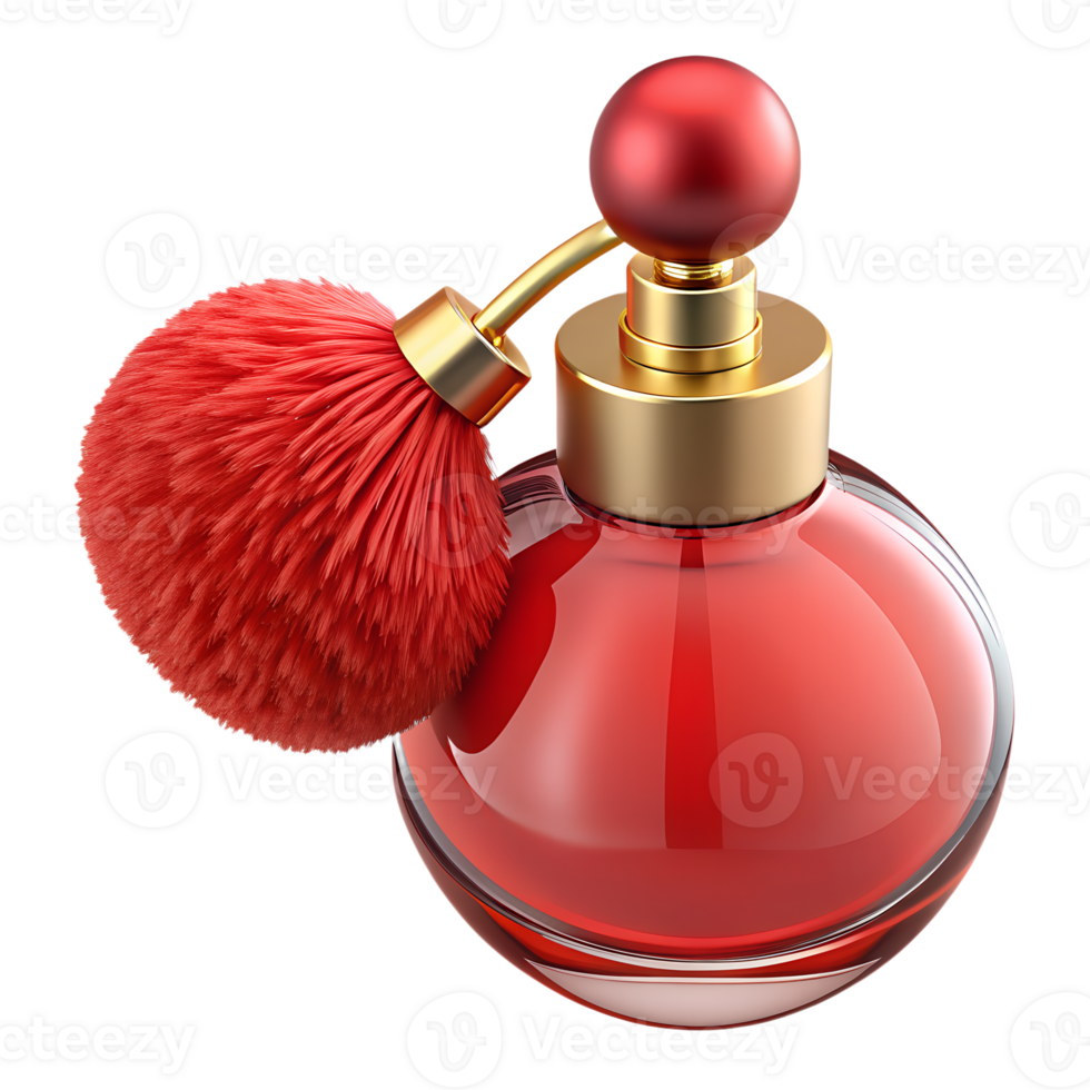 Luxury perfume spray bottle 3d icon isolated on the transparent background png