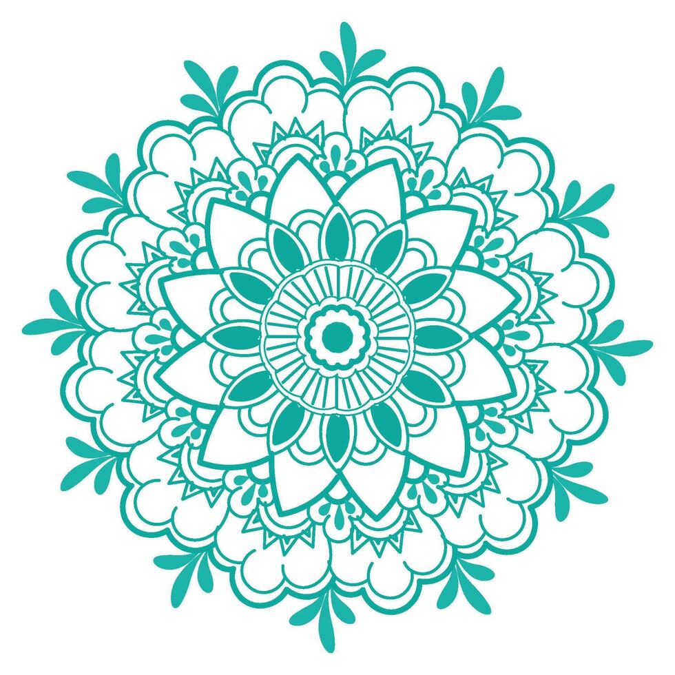 Circular pattern floral ornamental mandala vector