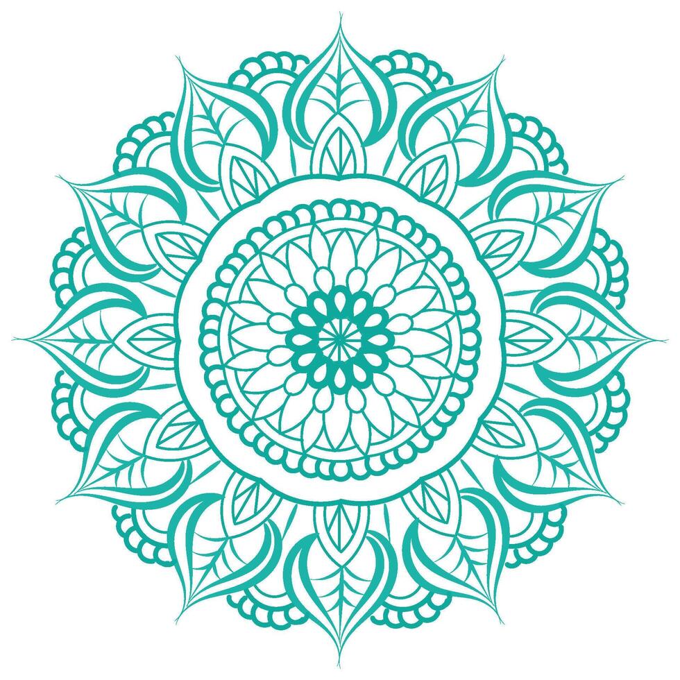 Circular pattern floral ornamental mandala vector