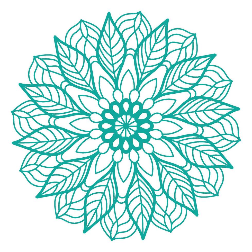 Circular pattern floral ornamental mandala vector