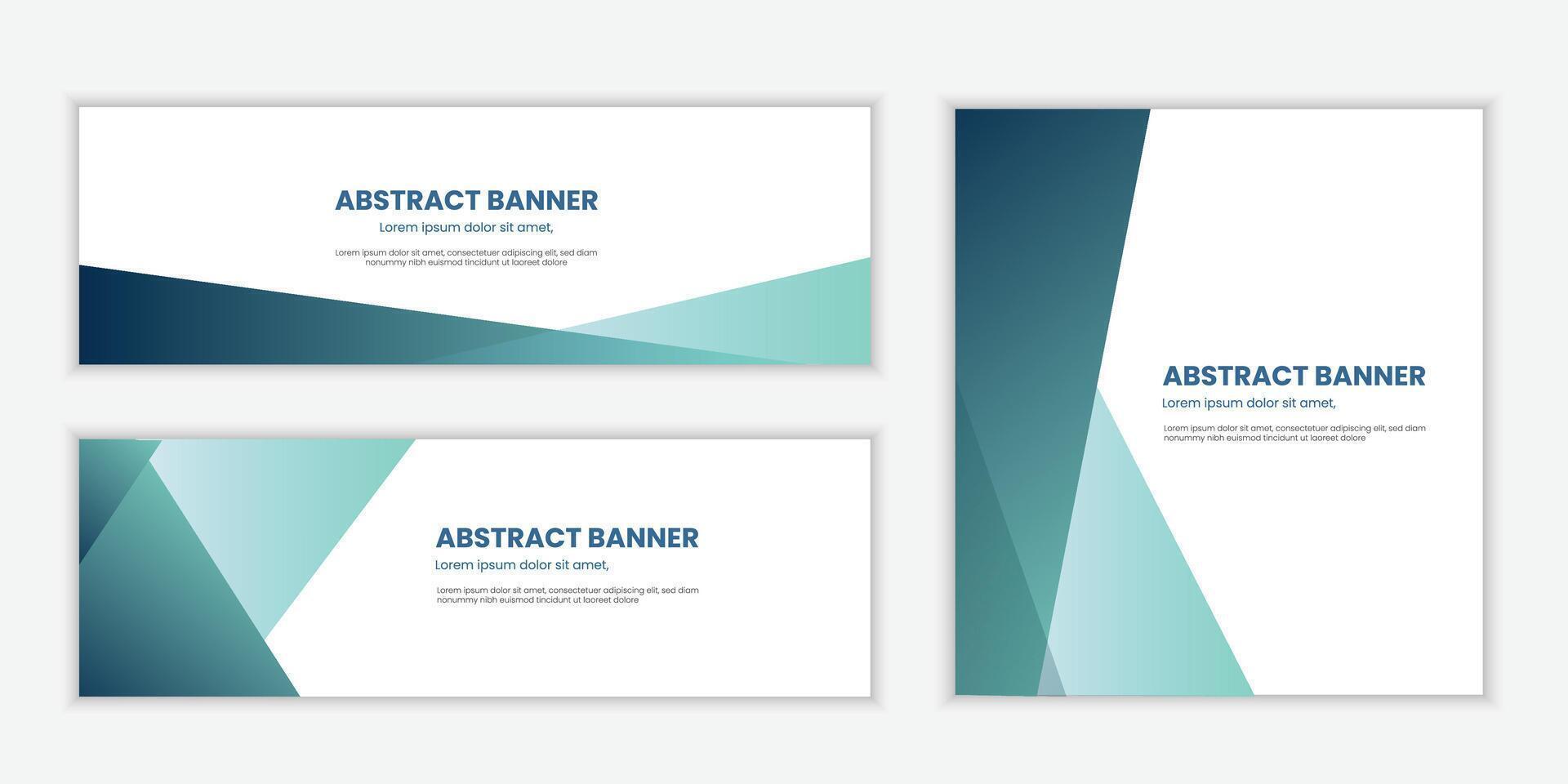flat design modern Abstract shape banners set collection vector