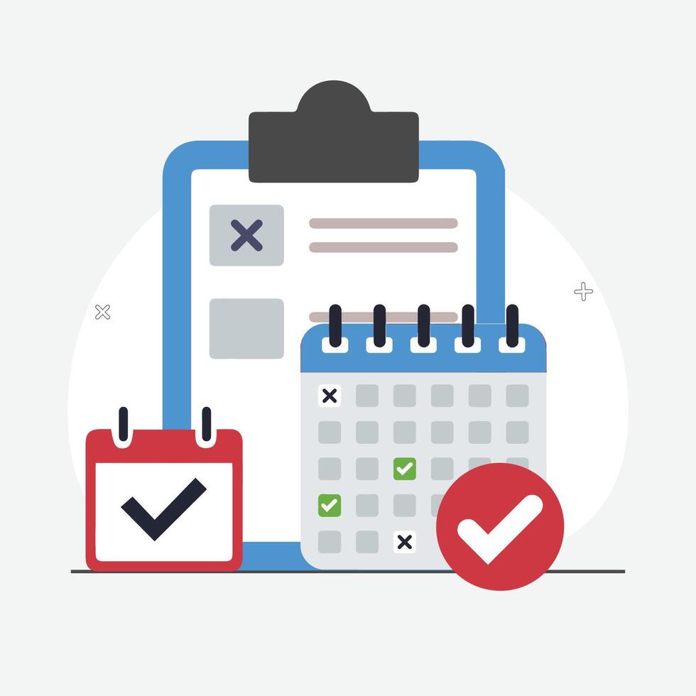 Schedule Management icon. Can also be used for Search Engine Optimization. Suitable for mobile apps, web apps and print media. vector