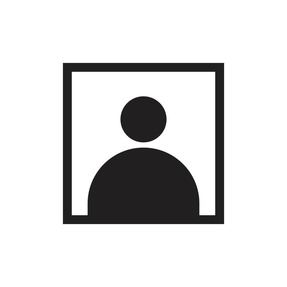 Profile flat icon sign vector