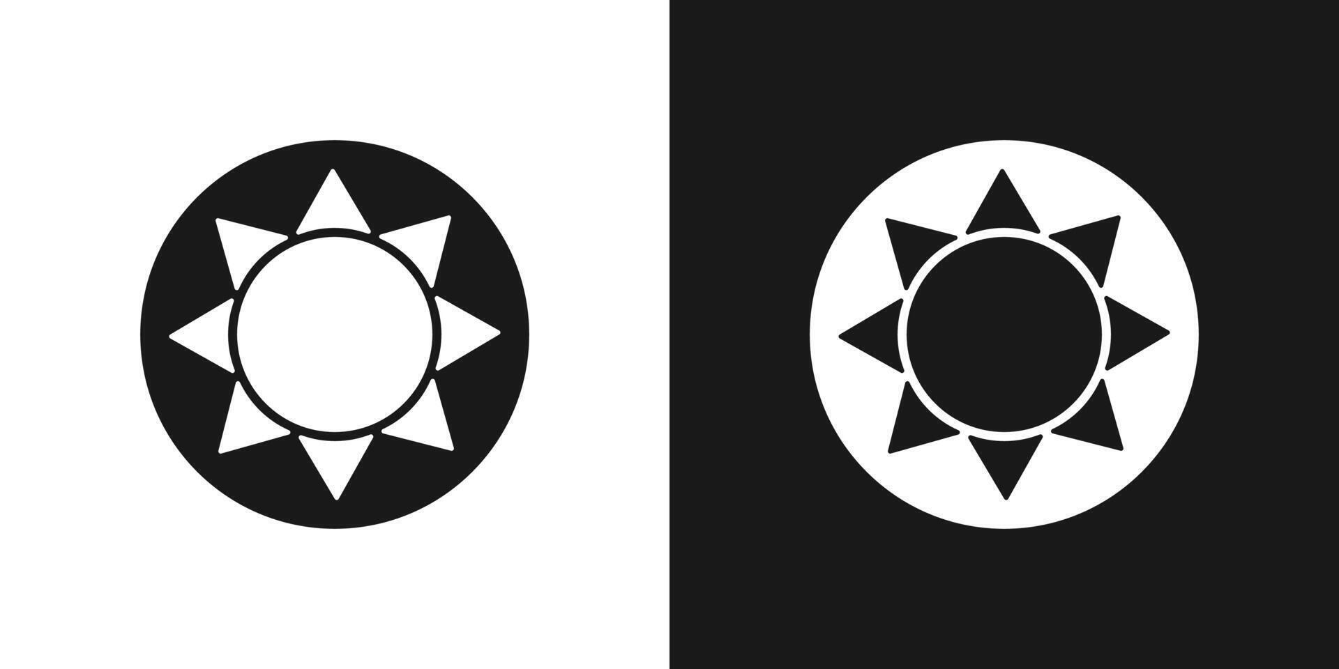 Sun flat icon set sign vector