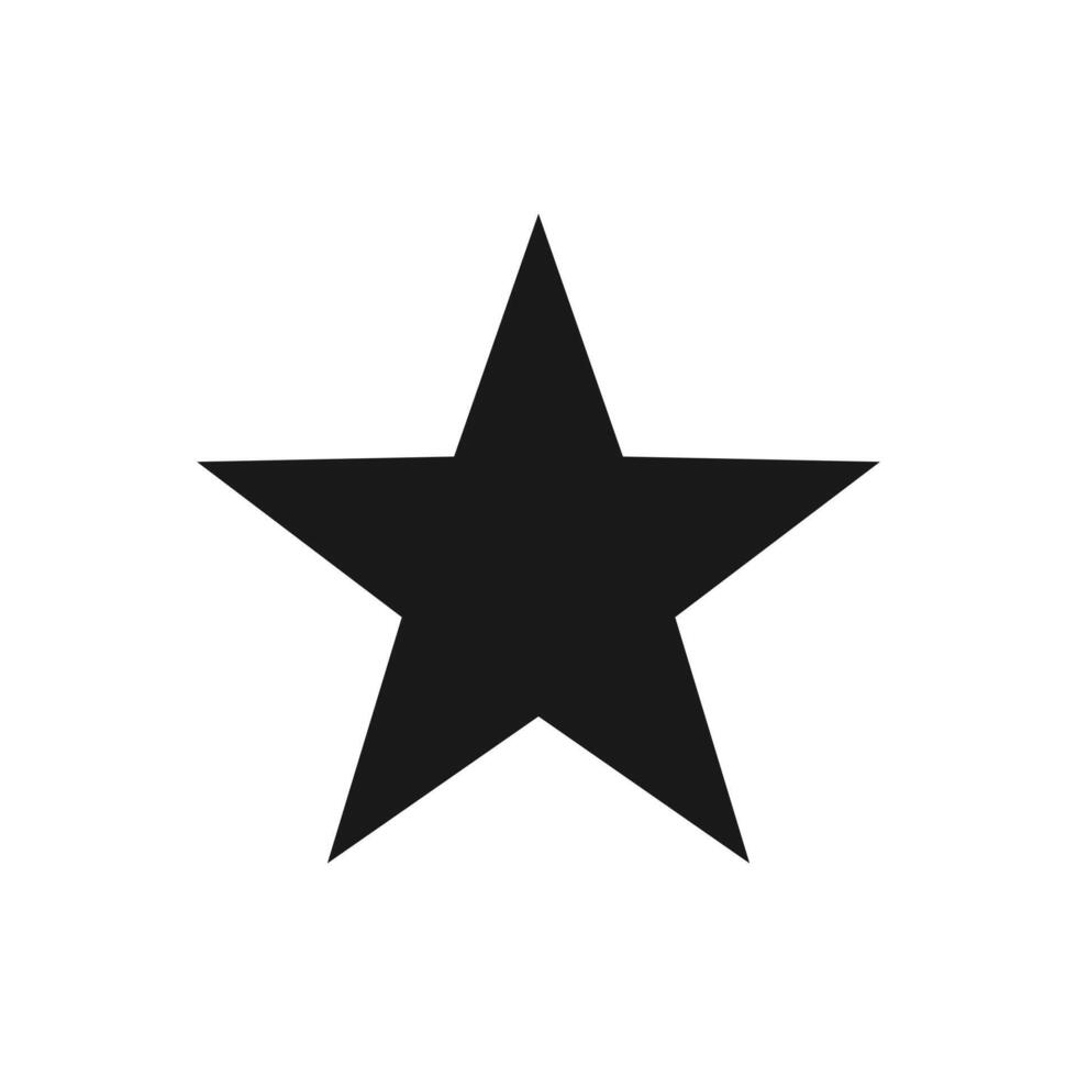 Star favorite black flat icon vector
