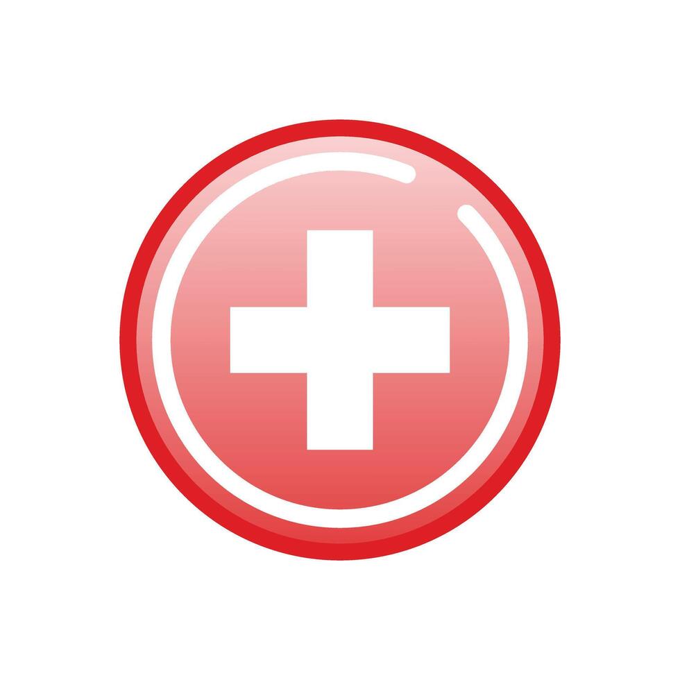 Cross medical symbol icon sign vector