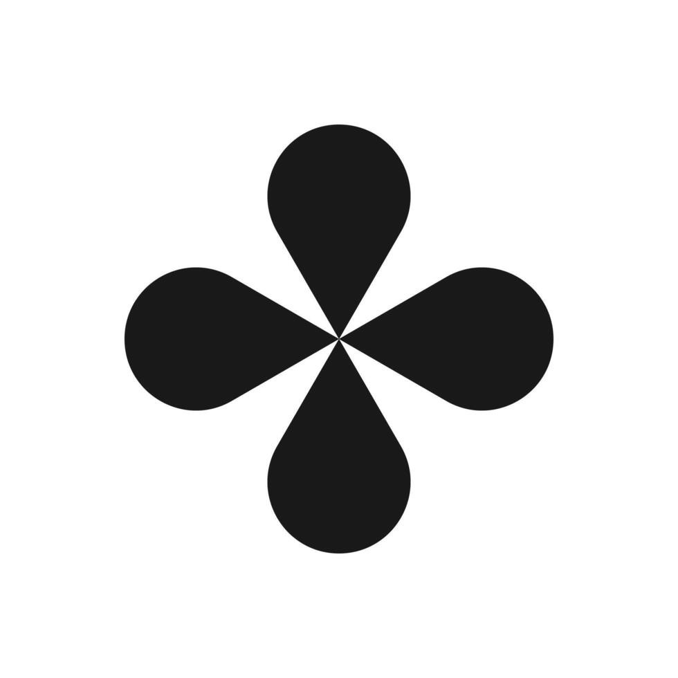 Aesthetic geometric shape flower icon for design and website vector