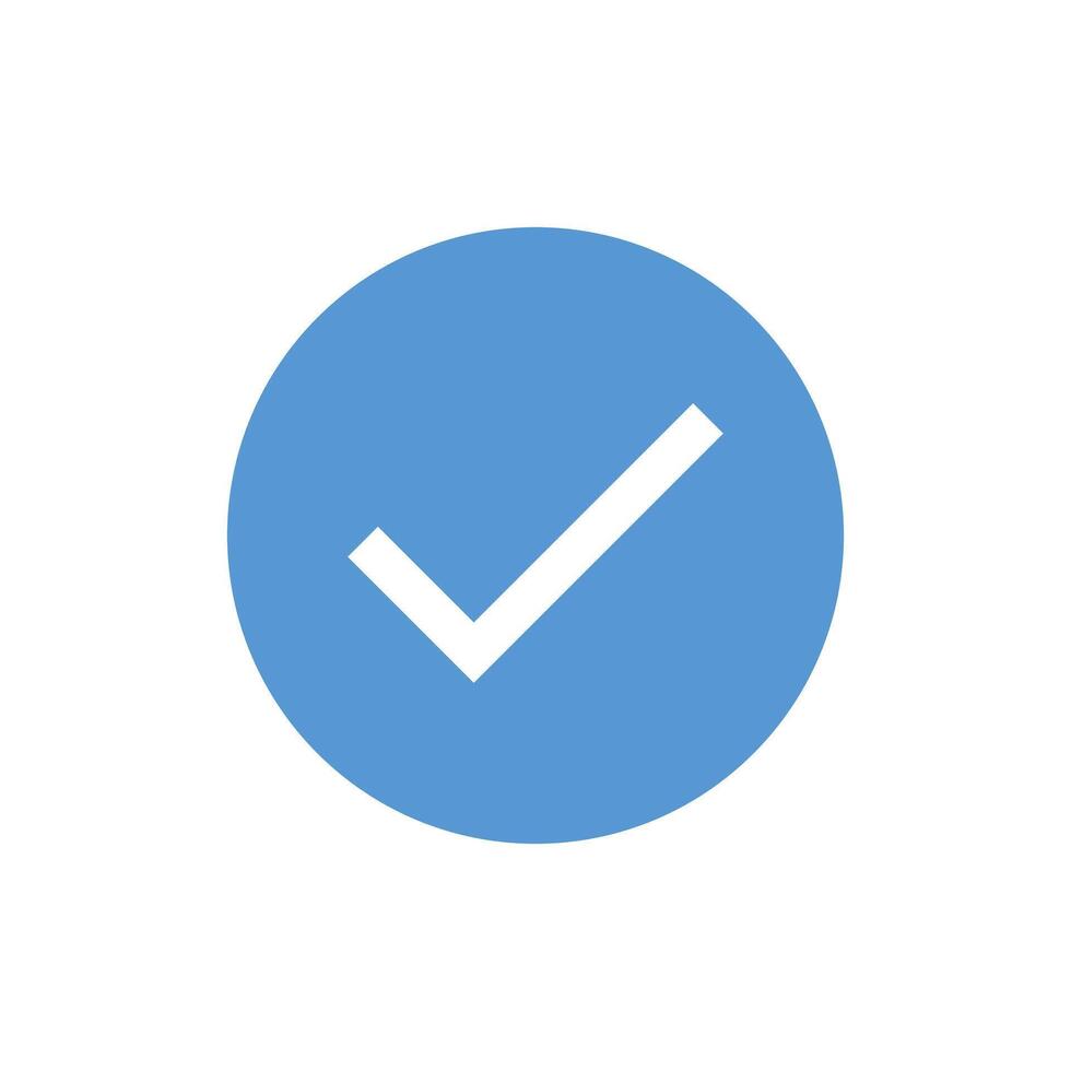 Verified icon isolated on white background. verification check mark. vector