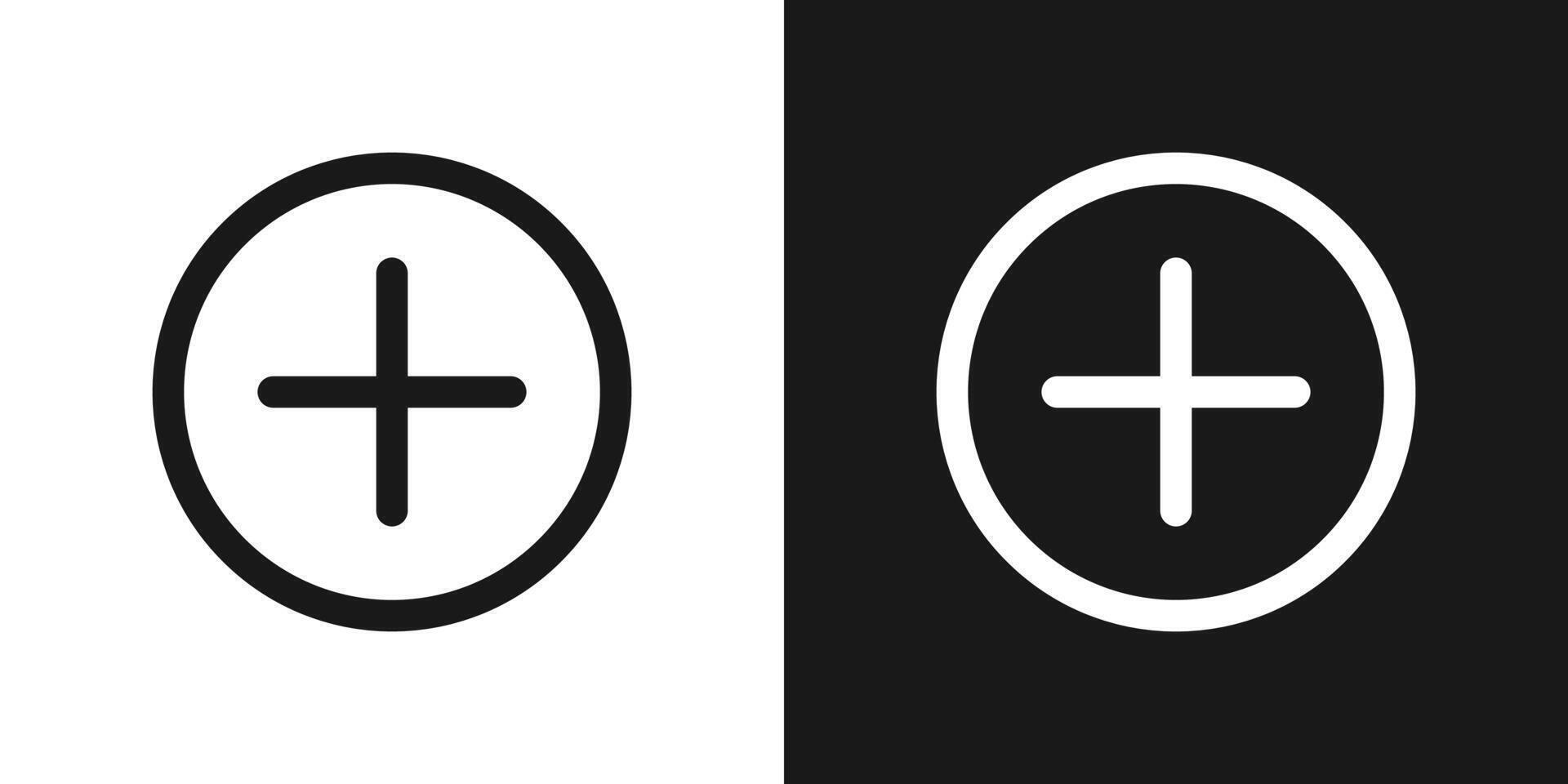 Add new flat outline icon set vector