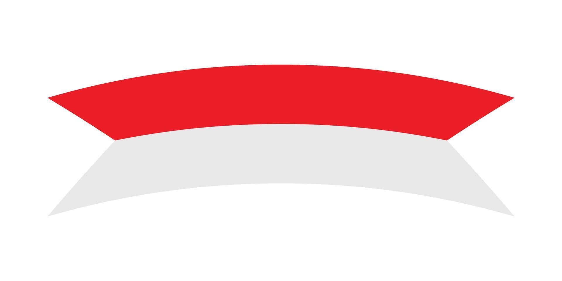 Ribbon or banner with flag of Indonesia vector