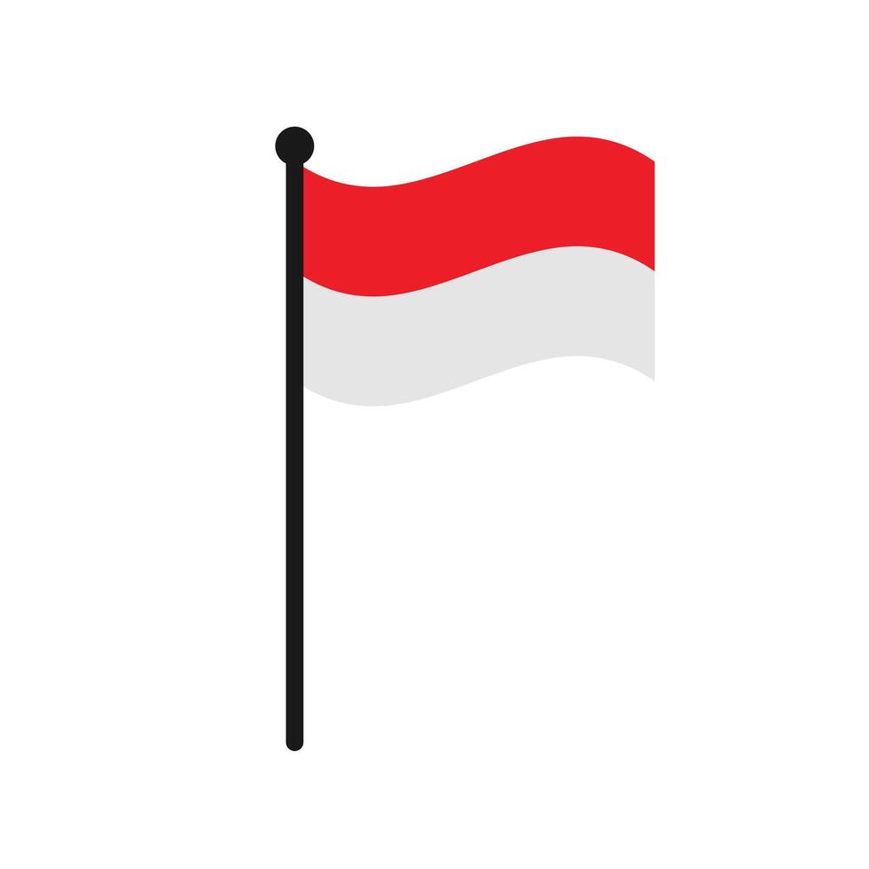 Waving Flag of Indonesian vector