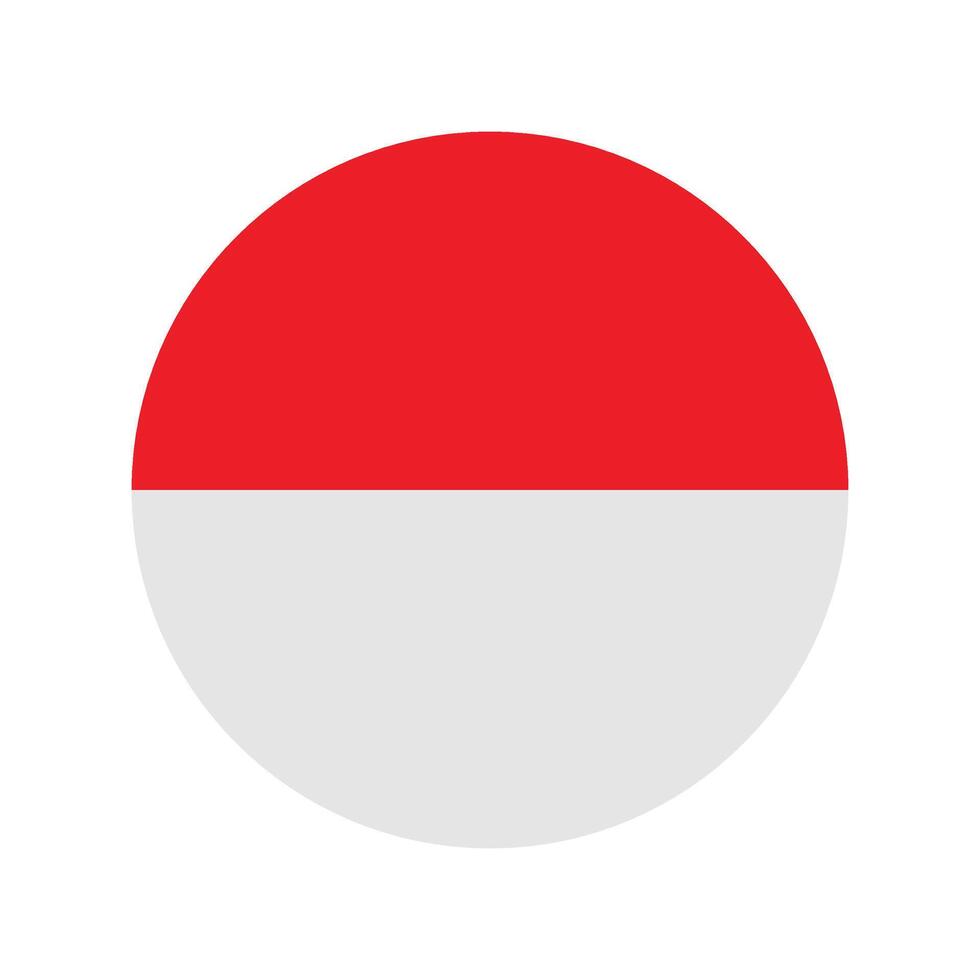 Indonesia flag rounded icon. illustration vector