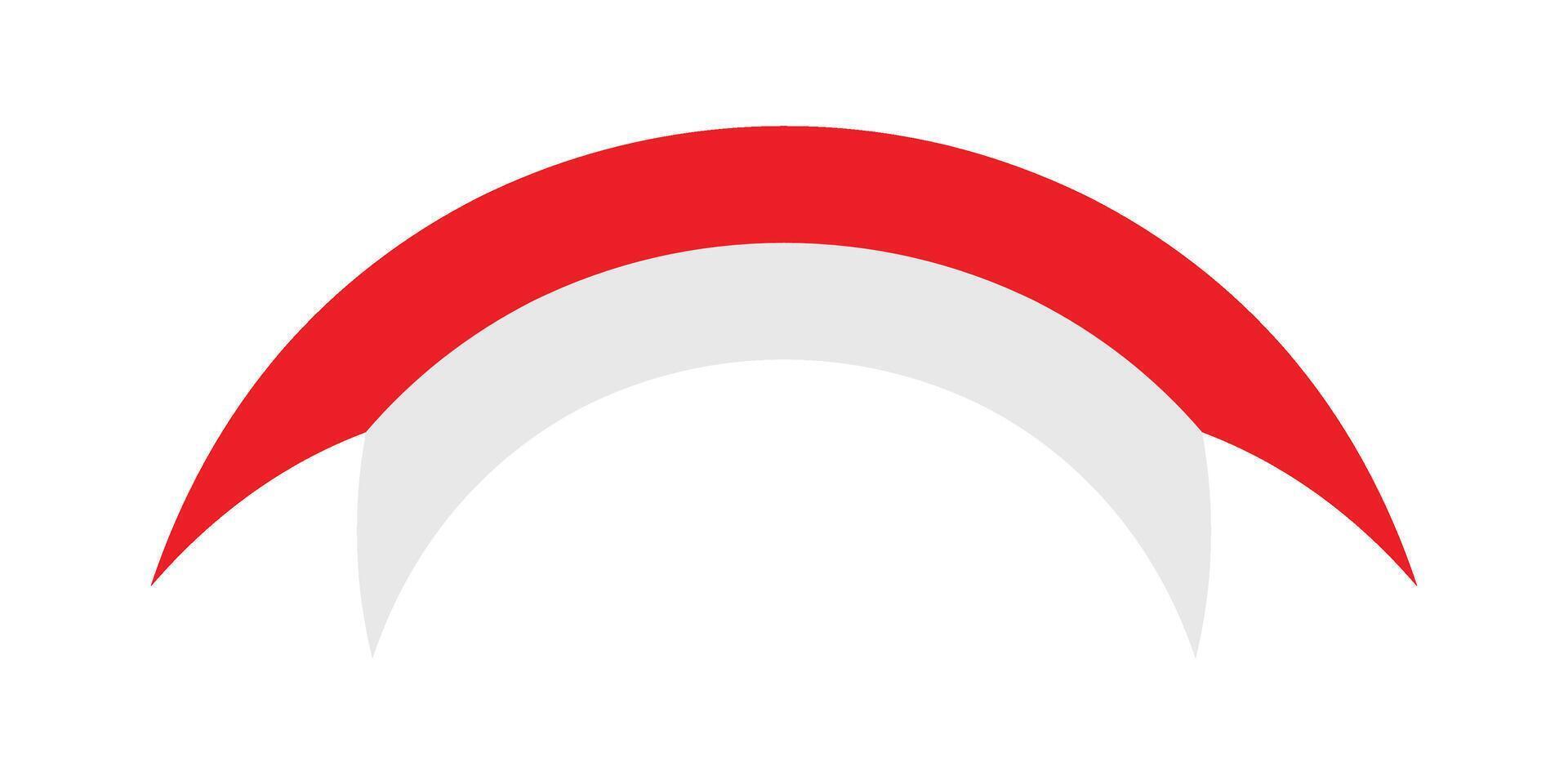 Flag of Indonesia ribbon vector