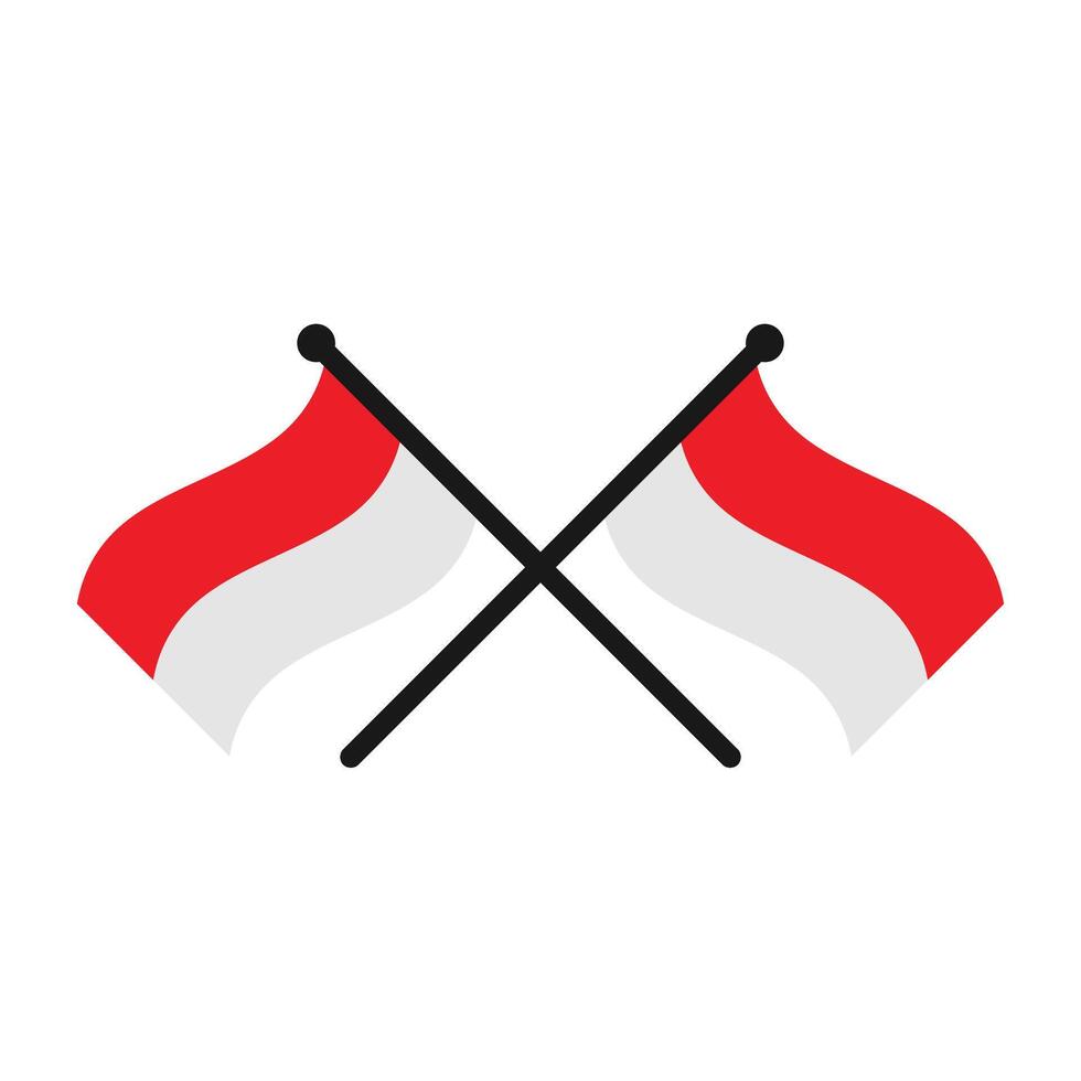 Indonesia waving flag on isolated background illustration vector