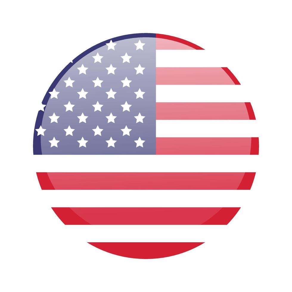 Flag USA isolated icon. America holidays 4 july. illustration vector