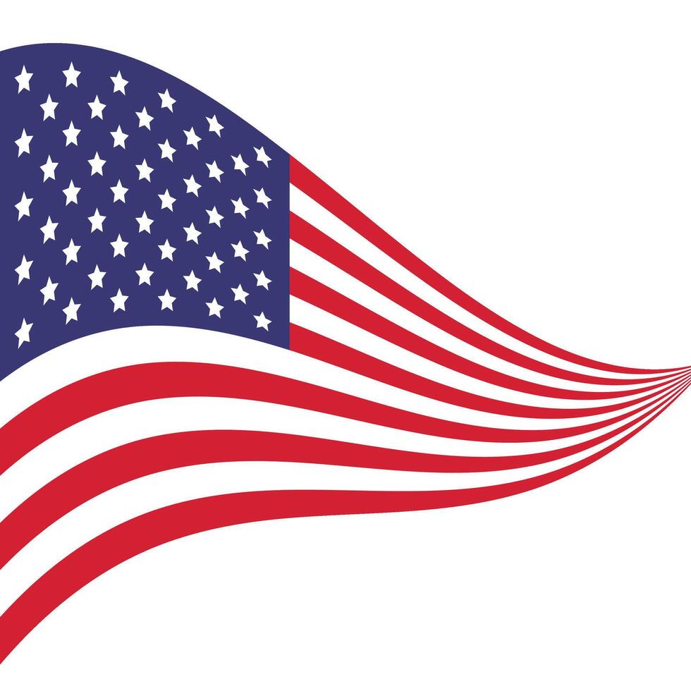 United States flag element design national independence day banner ribbon. illustration vector