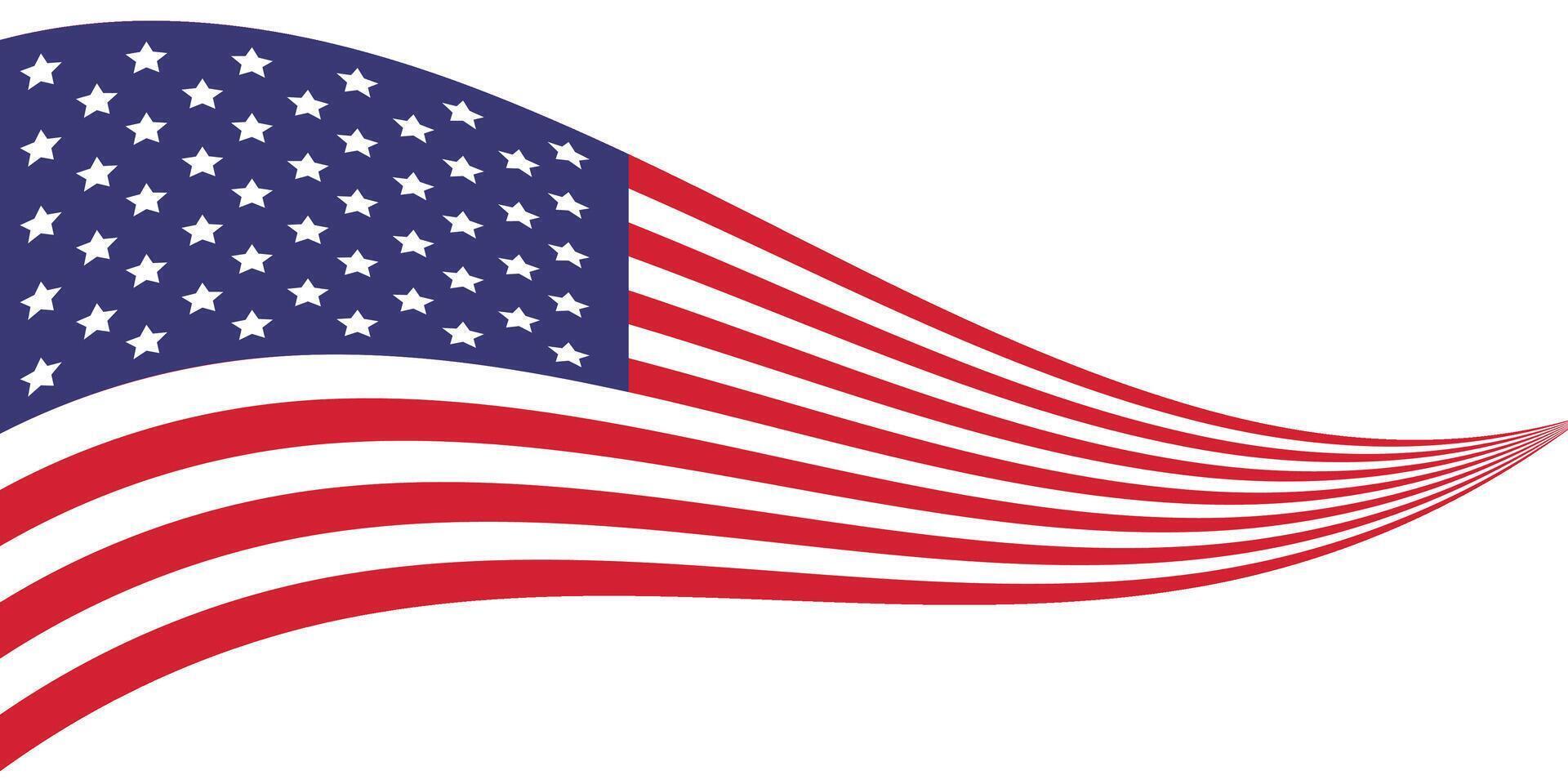 United States flag element design banner ribbon. vector