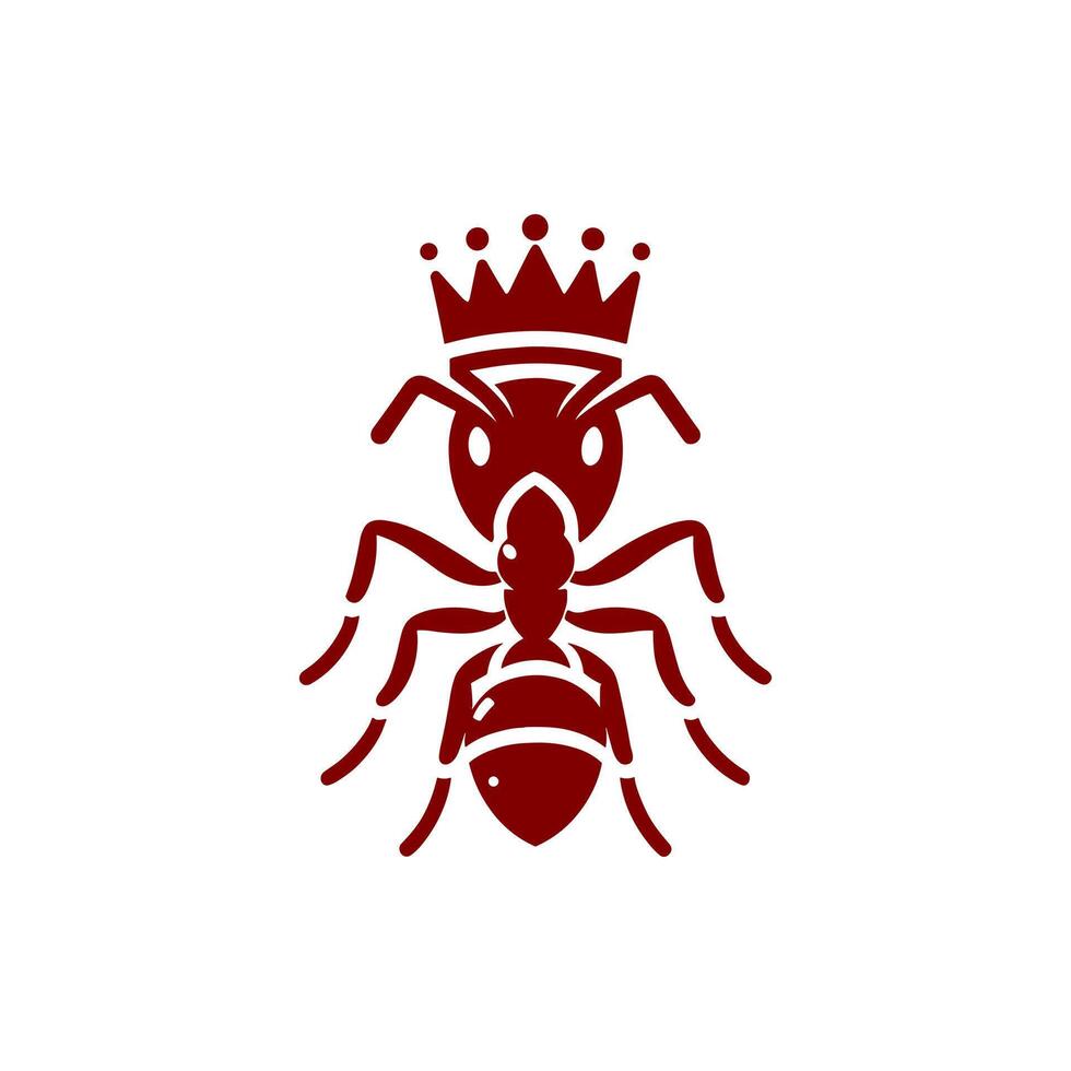 Ant logo with a minimalist design featuring a silhouette of this industrious insect. Perfect for branding, nature-themed projects, and eco-friendly graphics. vector