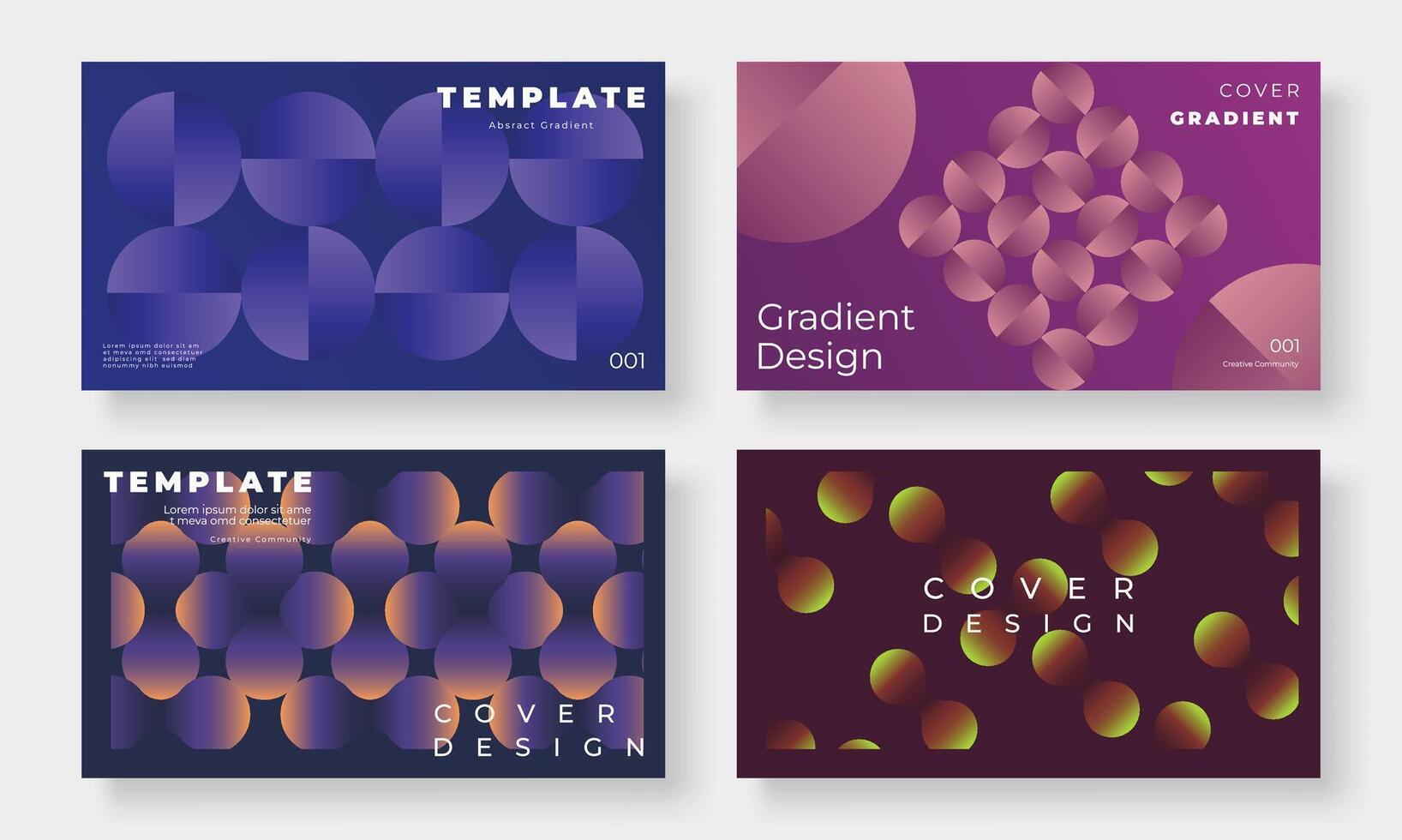Set of template background design . Collection of creative abstract gradient vibrant colorful perspective 3d geometric shape background. Art design for business card, cover, banner, wallpaper. vector