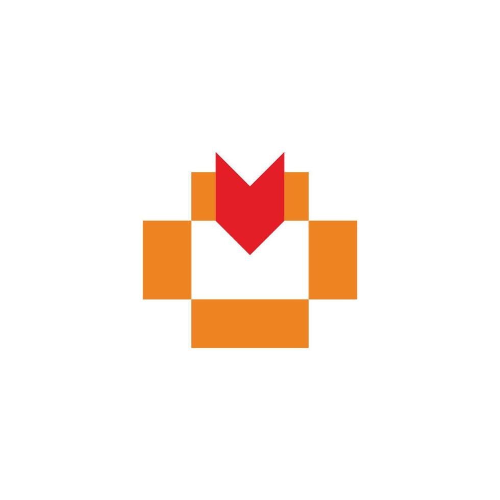 open carton box in arrow simple logo vector