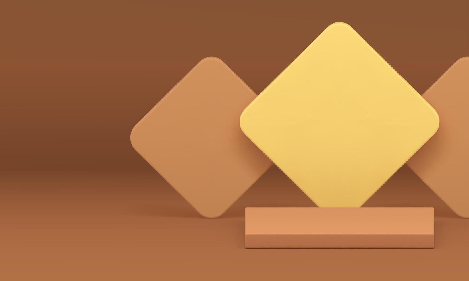 3d pastel geometric showcase podium for product show realistic illustration vector