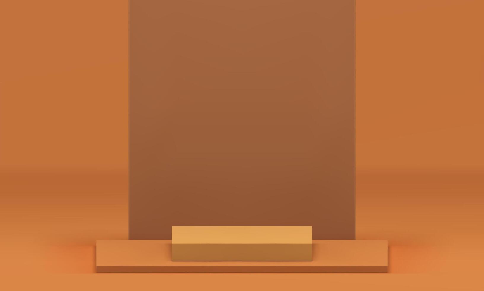 3d beige podium showcase mock up for cosmetic product show realistic illustration vector