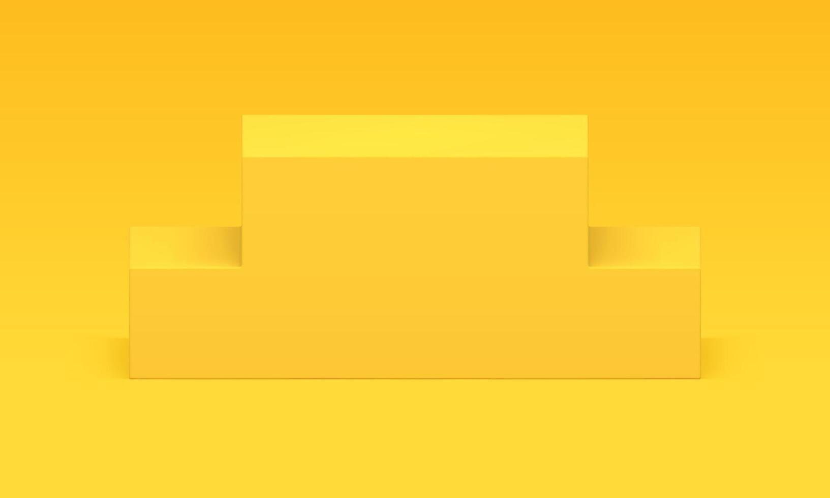 3d podium yellow best award arena stairs for event ceremony celebration realistic vector