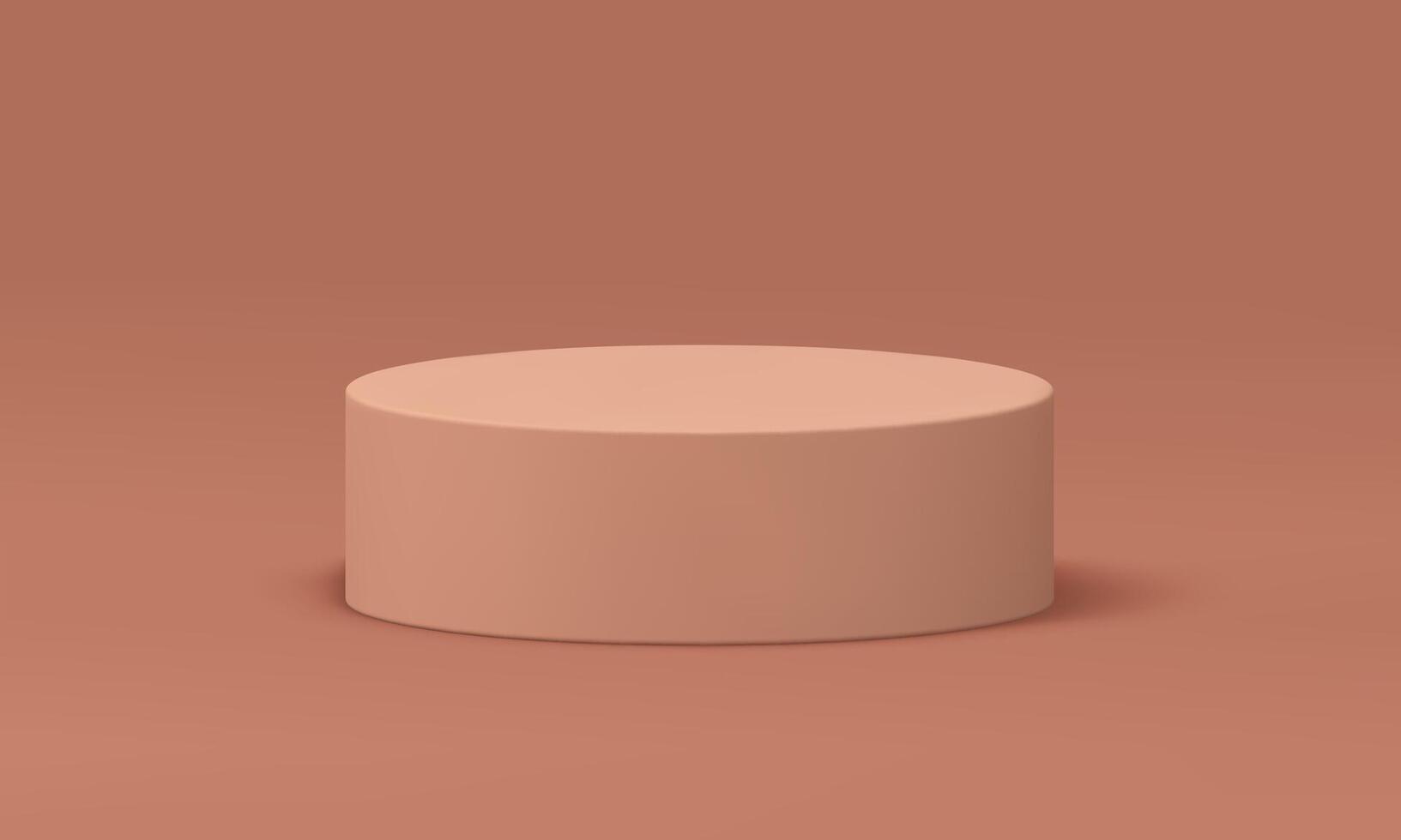 Podium 3d product display round stage basic foundation for product promo presentation vector