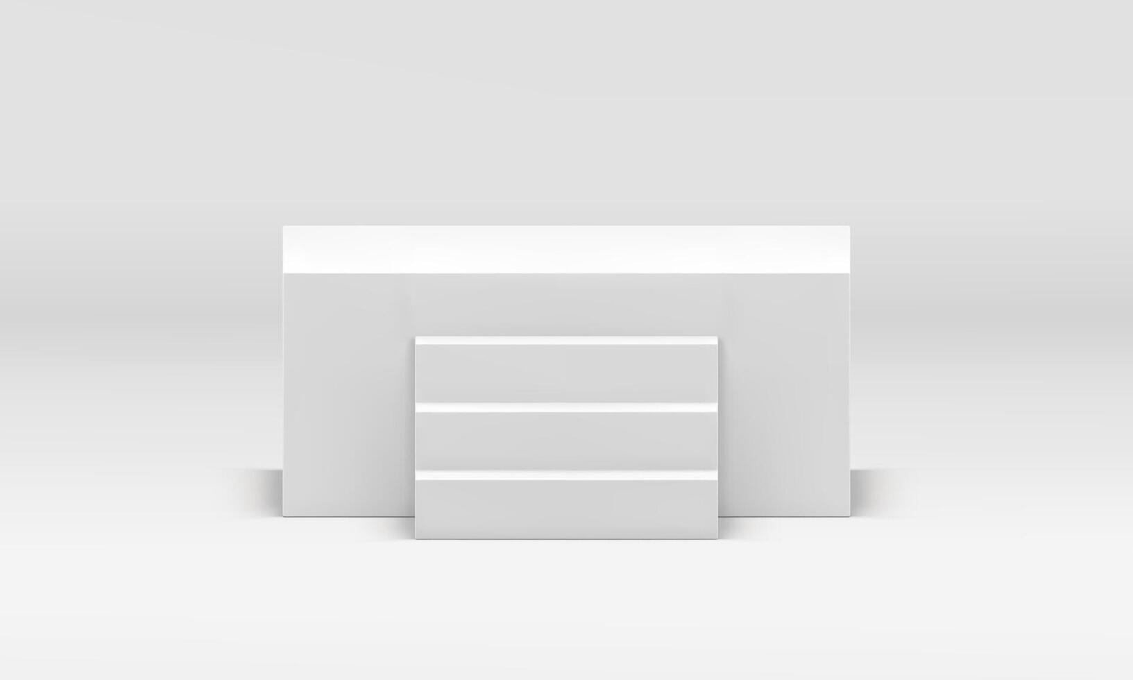 Pedestal 3d white foundation with stairs competition construction upstairs climbing vector
