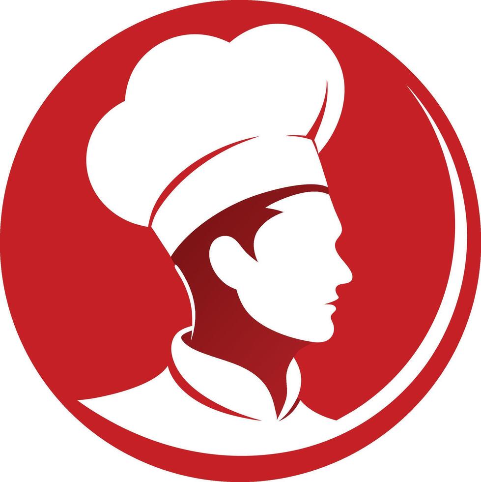Mustache Chef for Kitchen Bar Restaurant Food Delicious Dish Menu logo design inspiration silhouette logo vector