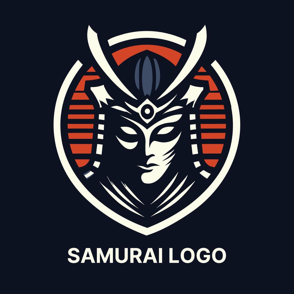 Elegant samurai logo with a strong and refined design perfect for luxury or exclusive brands vector