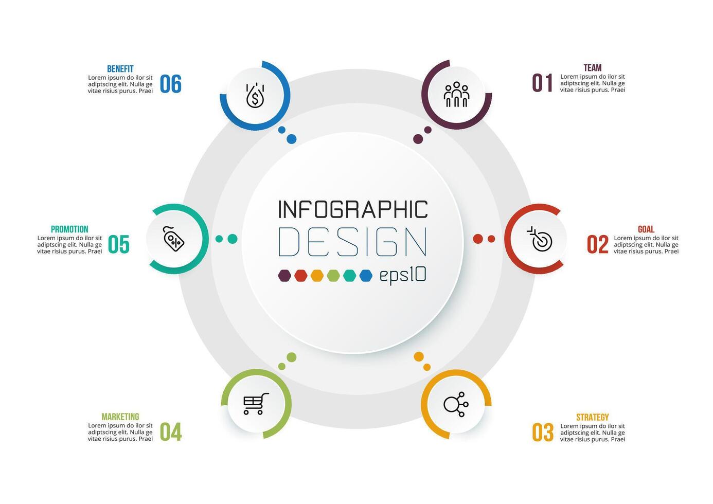Infographic template business concept with diagram. vector