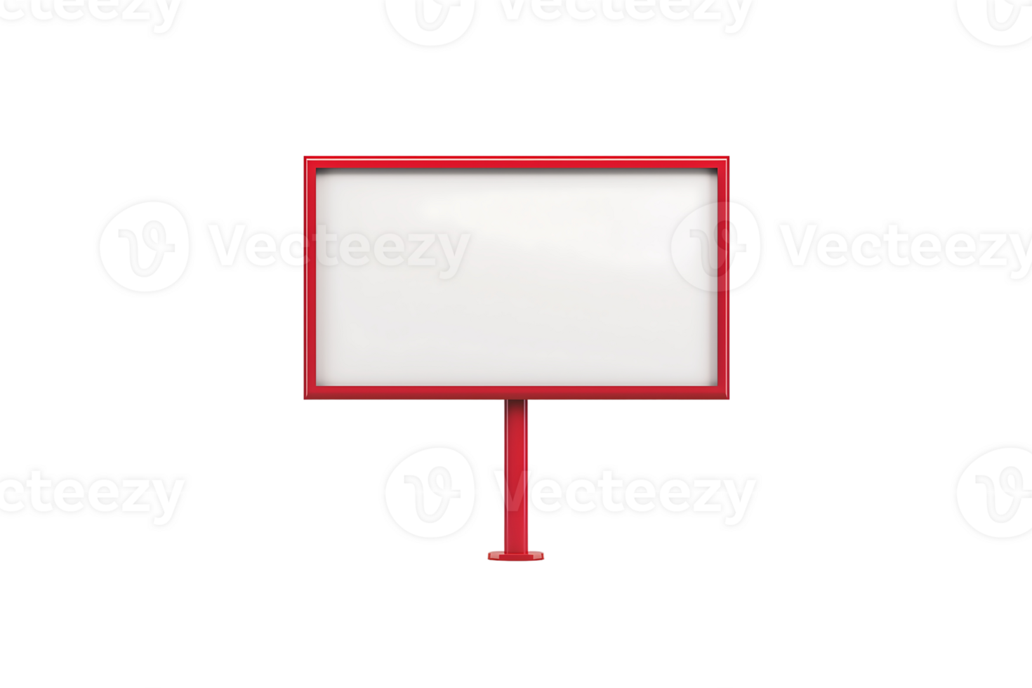 horizontal red signboard isolated on transparent background png