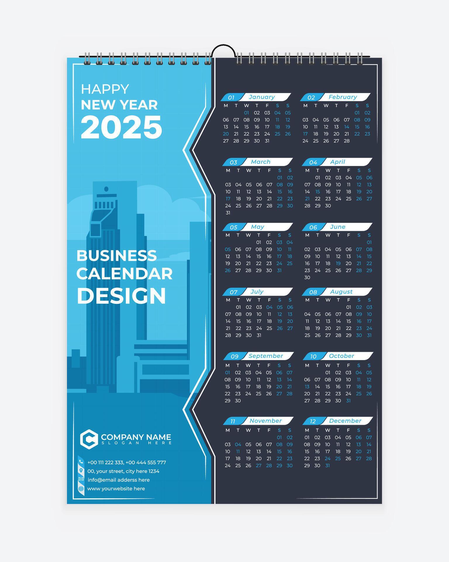 2025 Calendar Wall calendar 2025 calendar design one page