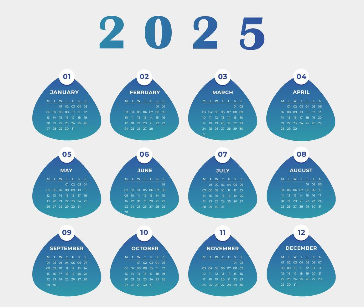 2025 Calendar design, Calendar 2025, Calendar Design, 2025 47400389 Vector Art at Vecteezy